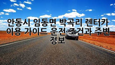 안동시 임동면 박곡리 렌터카 이용 가이드: 운전 조건과 주변 정보