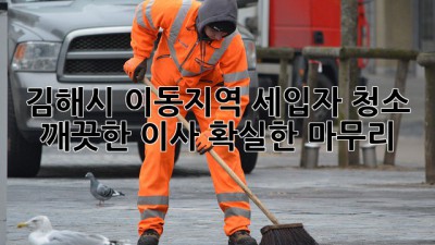 김해시 이동지역 세입자 청소: 깨끗한 이사, 확실한 마무리!