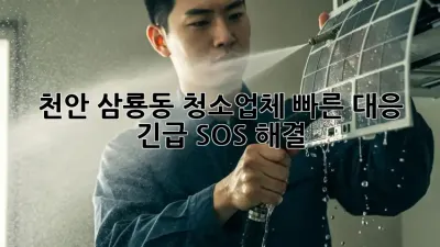 천안 삼룡동 청소업체 빠른 대응 🚀💨 긴급 SOS 해결!