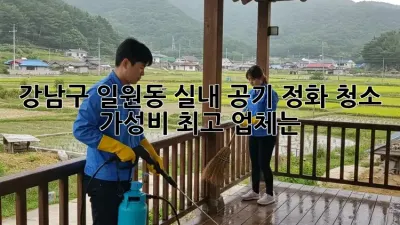 강남구 일원동 실내 공기 정화 청소, 가성비 최고 업체는?